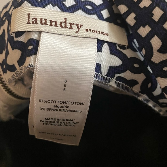 Laundry By Design Blue&White Patterned Sleeveless Dress - Picture 6 of 7